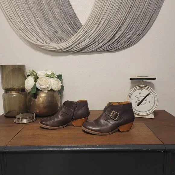 Korks by Kork-Ease &quot;Nanda&quot; Brown Leather Ankle Boots Sz 7