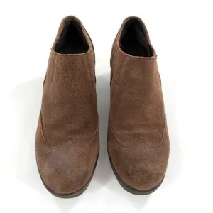 Korks by Kork Ease Kit Wingtip Ankle Boots Booties Distressed Leather 7.5