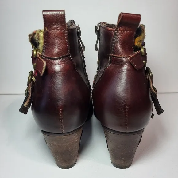 L' Artiste Spring Step Redding Ankle Boots Women's Size EUR 40 Brown Multicolor