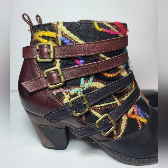 L' Artiste Spring Step Redding Ankle Boots Women's Size EUR 40 Brown Multicolor