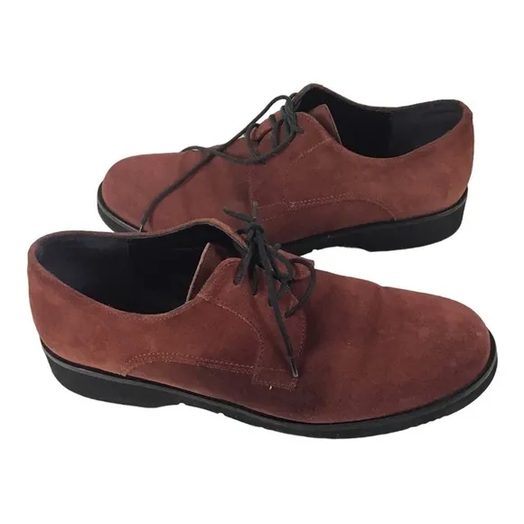 La Canadienne Hudson Red Suede Waterproof Women’s Oxford Shoes Size 9 1/2