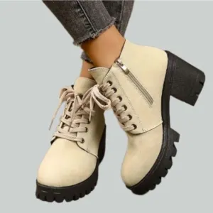 Lace Up chunky ankle boots sz 8