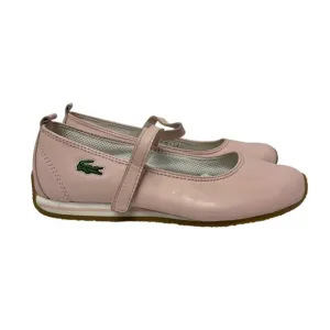 LACOSTE Girl's Antibes Pink Mary Jane Adjustable Shoes Leather Kids Size 5.5
