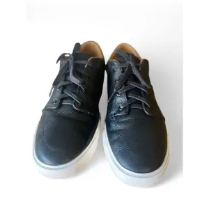 Lacoste Men's Sz. 9 BAYLISS VULC PRM Black Leather Shoes Excellent Condition