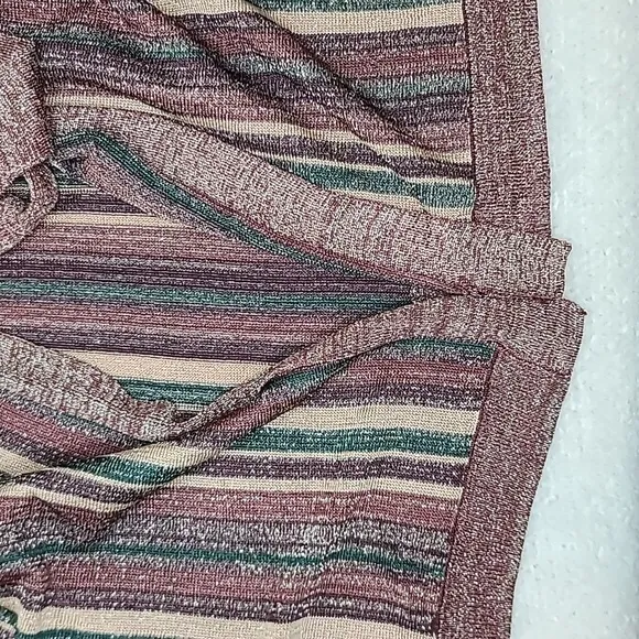 L'Agence Berkeley Striped Long Sleeve Wrap Cardigan Khaki Multi - NWT