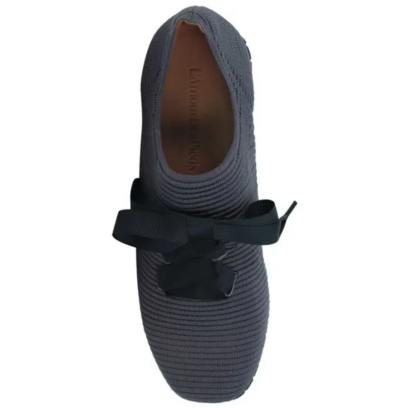 L'amour Des Pieds Taimah Sneaker Dark Gray Lace Up Runner Comfortable Shoes 6.5