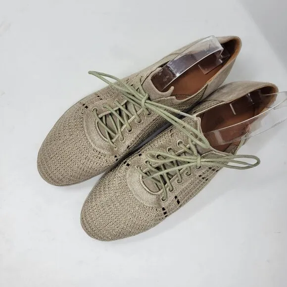 L'Amour Des Pieds Women's 11 Taupe Yannic Oxford Lace Up Shoes Lactae Hevea