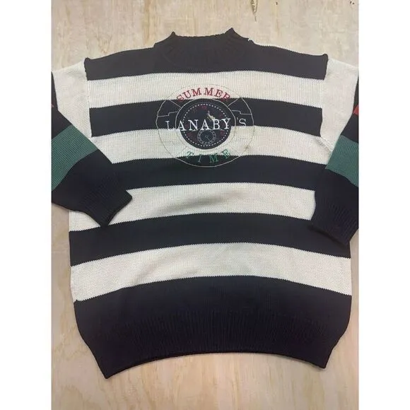 Lanaby’s Fashion Chunky Sweater Summer Time Marine Boat Large Chunky Knit