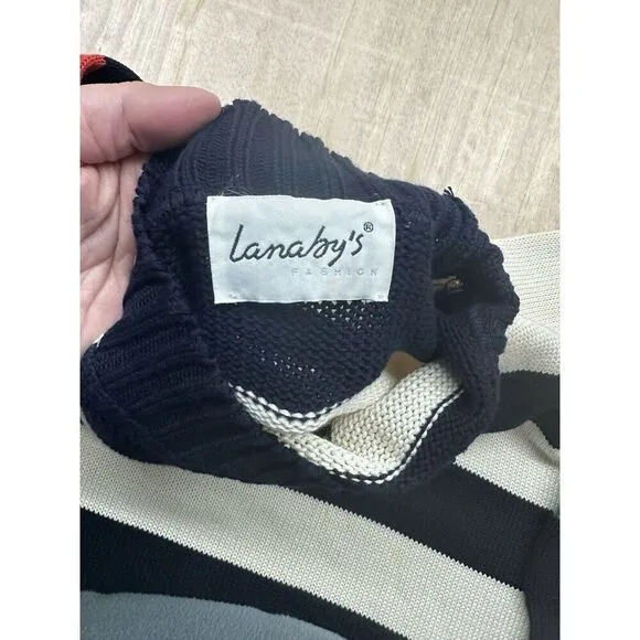 Lanaby’s Fashion Chunky Sweater Summer Time Marine Boat Large Chunky Knit