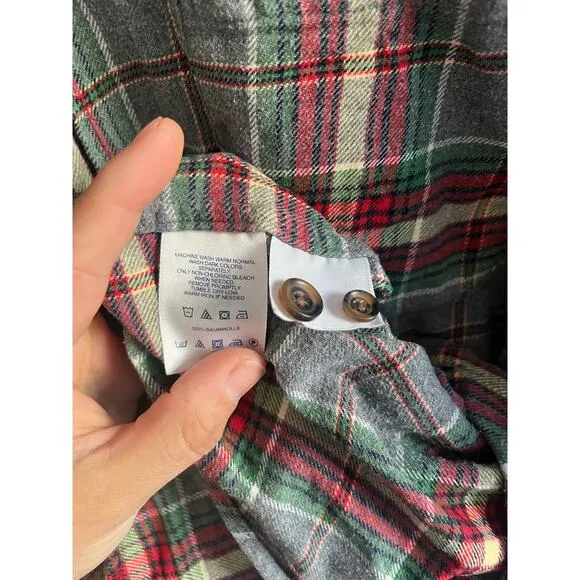Lands End flannel size large