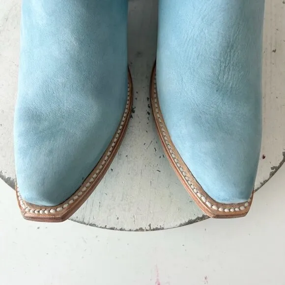 Lane EMMA JANE Womens Cowboy Bootie 7 Western Blue Cowgirl Short Ankle Boots