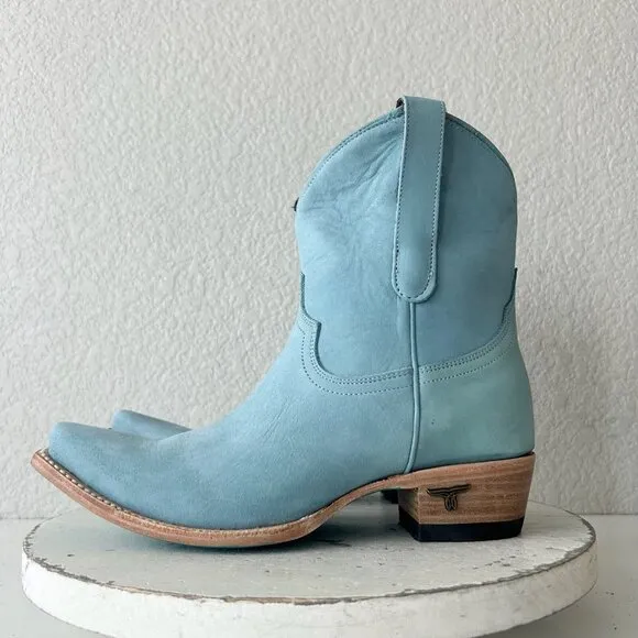 Lane EMMA JANE Womens Cowboy Bootie 7 Western Blue Cowgirl Short Ankle Boots