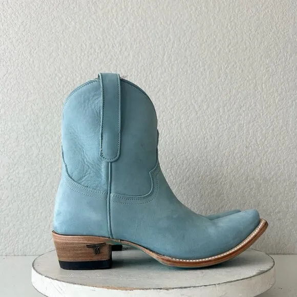 Lane EMMA JANE Womens Cowboy Bootie 7 Western Blue Cowgirl Short Ankle Boots