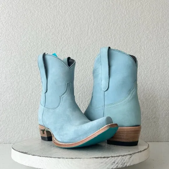 Lane EMMA JANE Womens Cowboy Bootie 7 Western Blue Cowgirl Short Ankle Boots