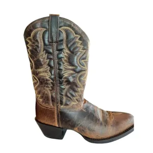 Laredo Birchwood Mens Western Cowboy Boot Sz 8.5D Tan Distressed