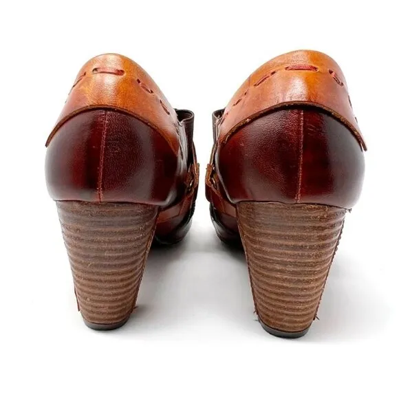 L'Artiste by Spring Step Wonderous Leather Bootie. Brown Multi. Size US 10.5-11
