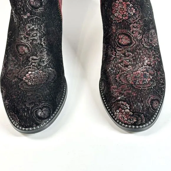 L'ARTISTE DESSALTA POSIE BOOTS Women’s EU Size 40 Red Floral Print Spring Step 9