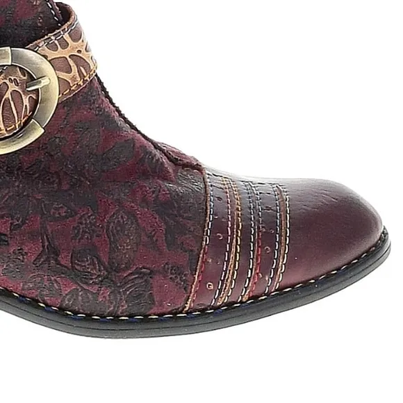L'ARTISTE GEORGIANA French Inspired Ankle Boots Bootie’s Size EU 36 US 6 Leather