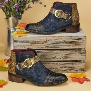 L’Artiste WOMEN’S GEORGIANA HANDPAINTED ANKLE BOOTS