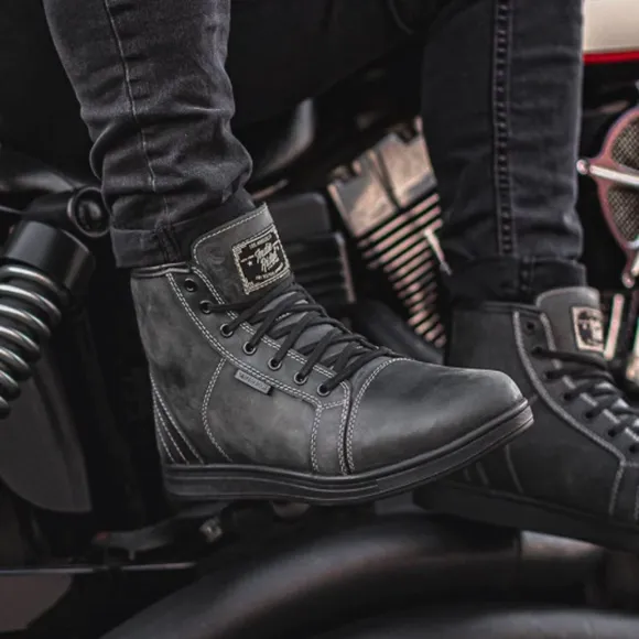 Leather Motorcycle Boots - The Crow