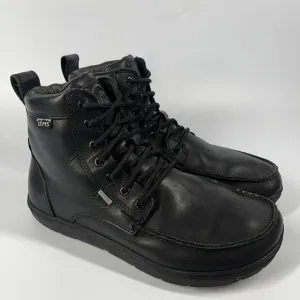 Lems Boulder Boot Shoes Men's Size 11 Waterproof Shadow Black Leather Hiking