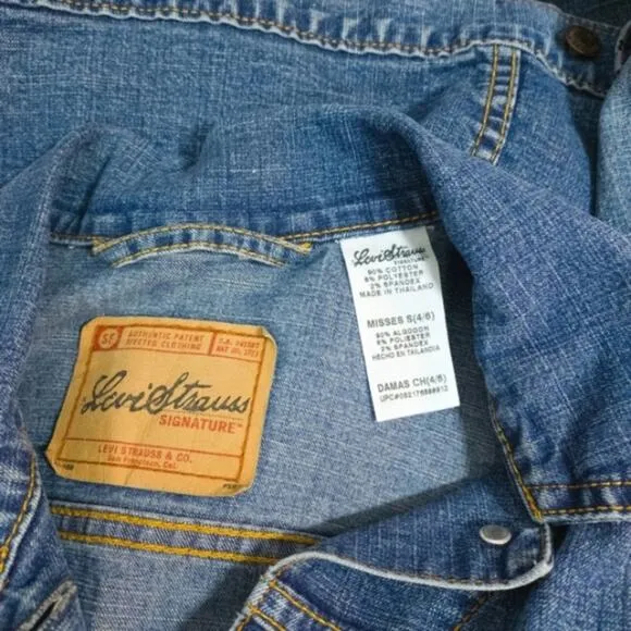 Levi Strauss Levi's denim Jean jacket S 4/6