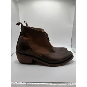 Liberty Black Womens Western‎ Brown Leather Boots Size 7 Ankle