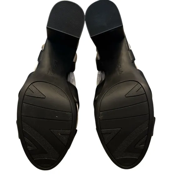 Life Stride Black Platform Shoes with Adjustable Strap