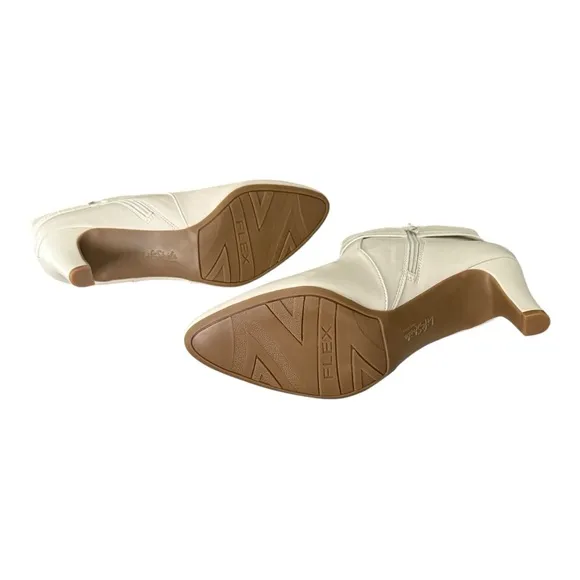 Life Stride Guild 2 Bone Cream Ankle Boots  Kitten Heel Women’s Size 11 M