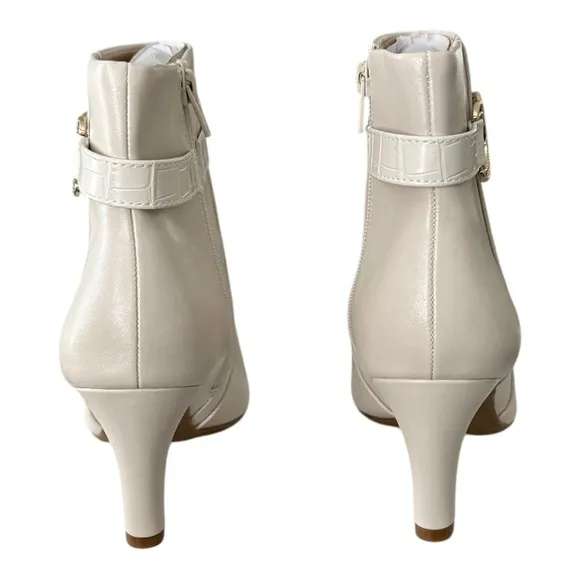 Life Stride Guild 2 Bone Cream Ankle Boots  Kitten Heel Women’s Size 11 M