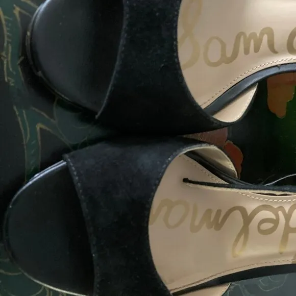 LIKE NEW! Black Porchia Sam Edelman Suede High Heel Shoes -  7M