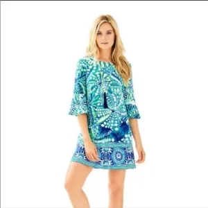 LILLY Pulitzer Ophelia Swing Dress Agate Green Roe Your Boat size Small