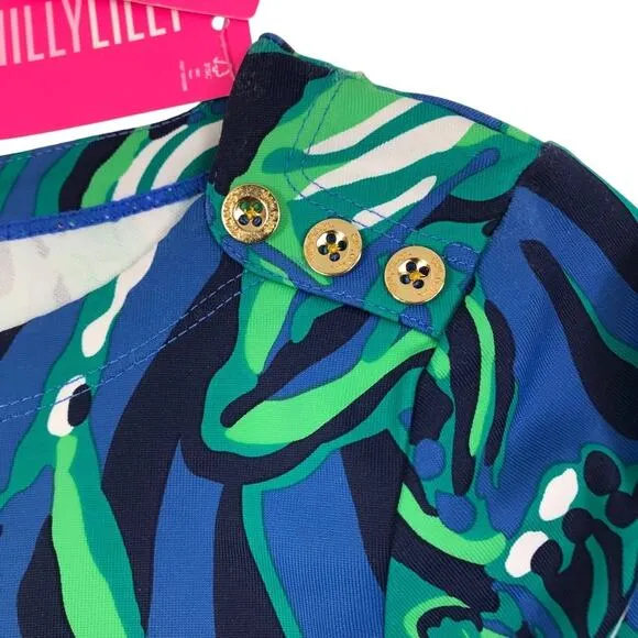 LILLY PULITZER Seralina ChillyLilli UPF 50  Maxi Dress Sz XS Indigo Breeze NWT