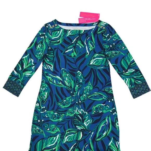 LILLY PULITZER Seralina ChillyLilli UPF 50  Maxi Dress Sz XS Indigo Breeze NWT