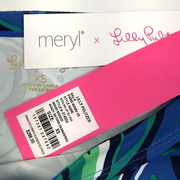 LILLY PULITZER Seralina ChillyLilli UPF 50  Maxi Dress Sz XS Indigo Breeze NWT