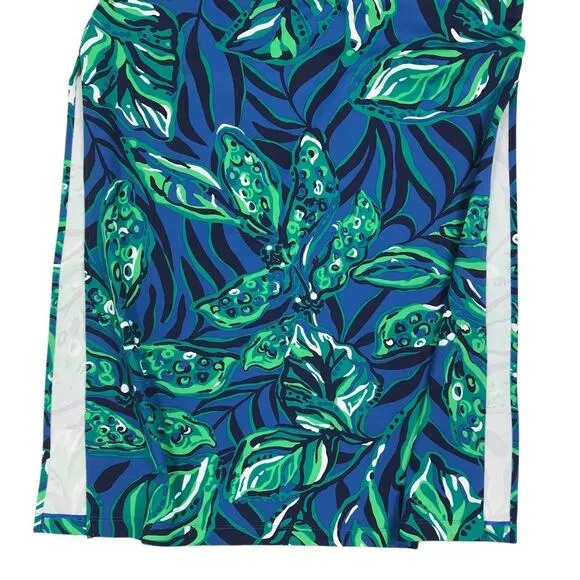 LILLY PULITZER Seralina ChillyLilli UPF 50  Maxi Dress Sz XS Indigo Breeze NWT