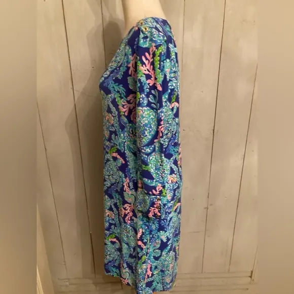 Lilly Pulitzer Sophie Dress Women's Size Med Corsica Blue Green Pink