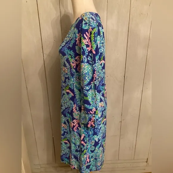 Lilly Pulitzer Sophie Dress Women's Size Med Corsica Blue Green Pink