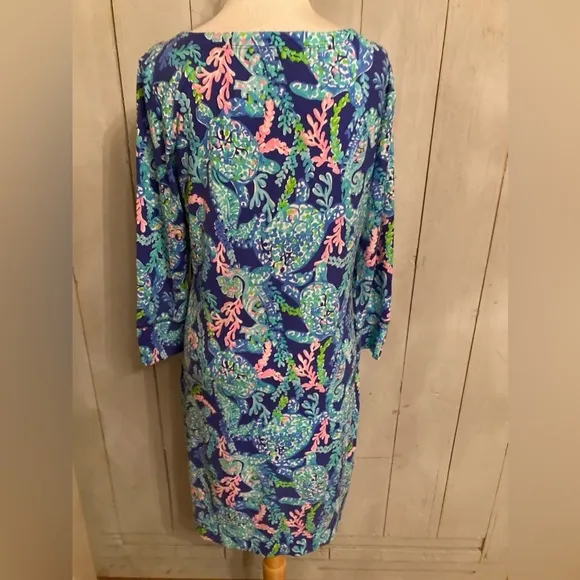 Lilly Pulitzer Sophie Dress Women's Size Med Corsica Blue Green Pink