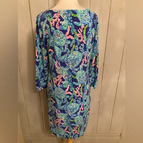 Lilly Pulitzer Sophie Dress Women's Size Med Corsica Blue Green Pink