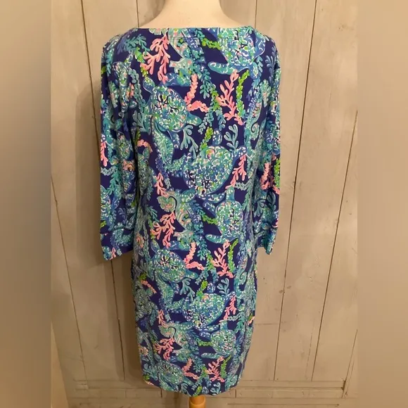 Lilly Pulitzer Sophie Dress Women's Size Med Corsica Blue Green Pink