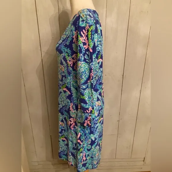 Lilly Pulitzer Sophie Dress Women's Size Med Corsica Blue Green Pink