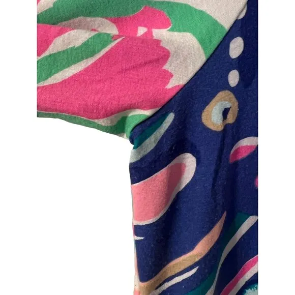 Lilly Pulitzer UPF 50  SOPHIE Dress exotic garden print Women's Size Large Excel