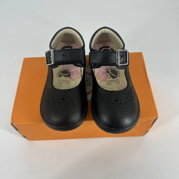 Livie &amp; Luca Black Mary Jane Shoes Size 10M Synthetic Leather Upper With Buckle