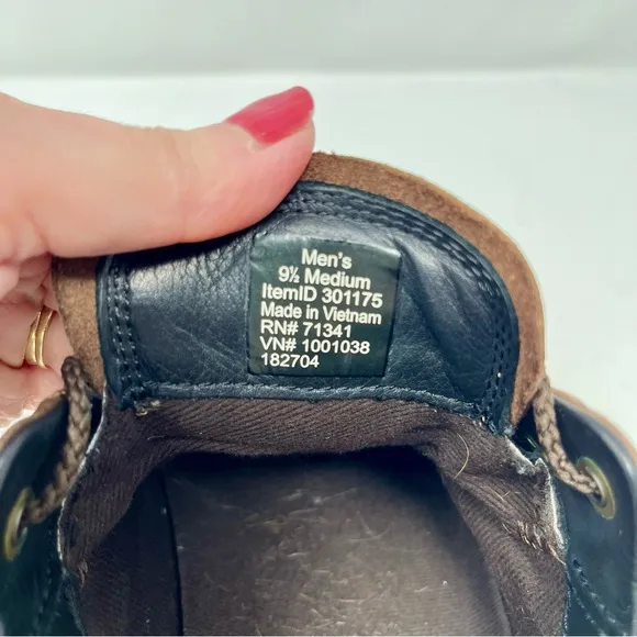 LL BEAN Brown East Point Shoes Rugged English Moc Sz 9.5 TEK Waterproof Travel