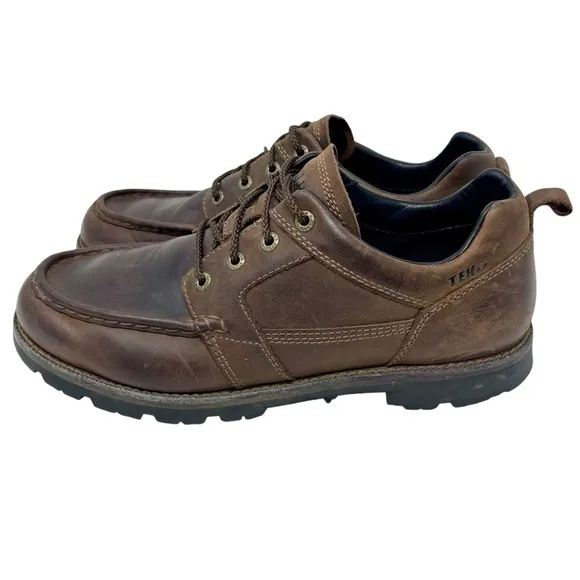 LL BEAN Brown East Point Shoes Rugged English Moc Sz 9.5 TEK Waterproof Travel