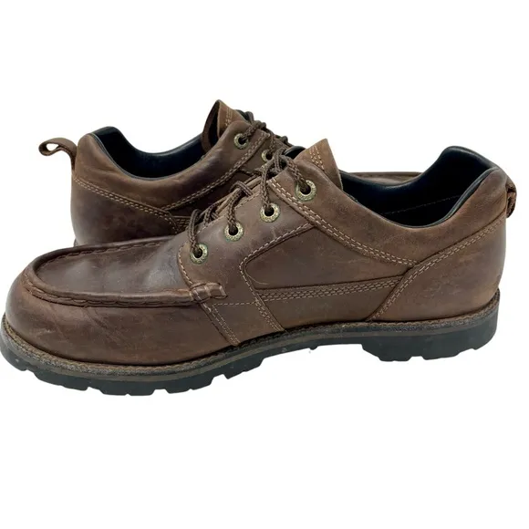 LL BEAN Brown East Point Shoes Rugged English Moc Sz 9.5 TEK Waterproof Travel