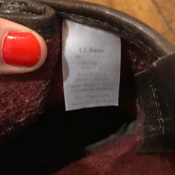 L.L. Bean RARE Red Felted Wool Duck Boots!