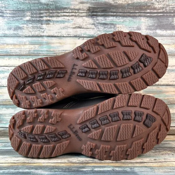 LL Bean Storm Chaser 5 Loafer Mens Sz 13M Waterproof Brown Leather Slip On Shoes