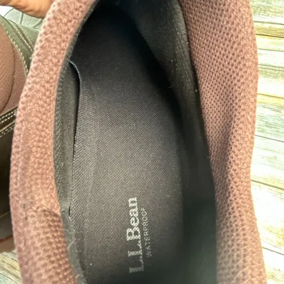 LL Bean Storm Chaser 5 Loafer Mens Sz 13M Waterproof Brown Leather Slip On Shoes